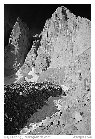 East face of Mt Whitney and Keeler Needle. Sequoia National Park, California, USA.