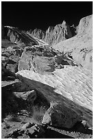 Neve and Keeler Needle. Sequoia National Park, California, USA. (black and white)