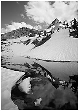 Monarch Lake, early summer. Sequoia National Park, California, USA. (black and white)