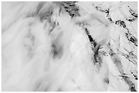 Stream flowing over marble rocks. Sequoia National Park ( black and white)