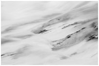 Water flow over white marble rocks. Sequoia National Park ( black and white)