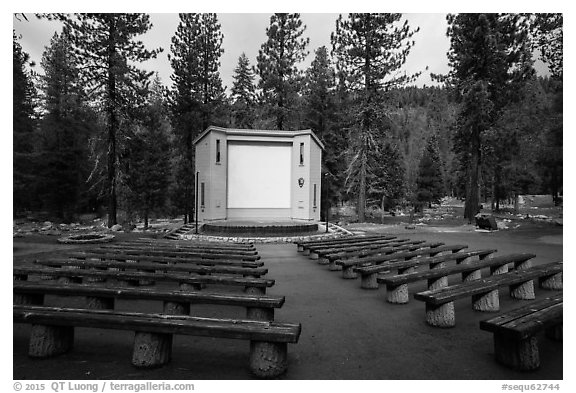 Amphitheater, Lodgepole Campground. Sequoia National Park (black and white)