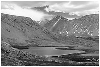 Alpine Lake, Tyndall Creek. Sequoia National Park ( black and white)