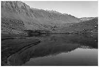 Guitar Lake and Mt Muir at sunset. Sequoia National Park ( black and white)