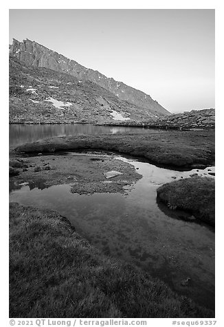 Alpine scenery with Guitar Lake, and Mt Hitchcock. Sequoia National Park, California, USA.