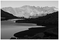 Guitar Lake and Mt Young, early morning. Sequoia National Park ( black and white)