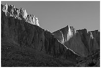 Ridges, Mt Whitney. Sequoia National Park ( black and white)