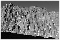 Mt Hitchcock rock pillars. Sequoia National Park ( black and white)