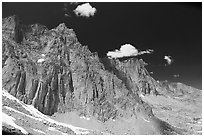 Keeler Needles from Trail Crest. Sequoia National Park ( black and white)