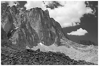 East Face of Keeler Needles and Mt Whitney, afternoon. Sequoia National Park ( black and white)