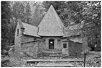 Le Conte Memorial. Yosemite National Park, California, USA. (black and white)