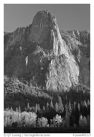 Sentinel Rock, late afternoon. Yosemite National Park (black and white)