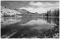 May Lake shore. Yosemite National Park ( black and white)