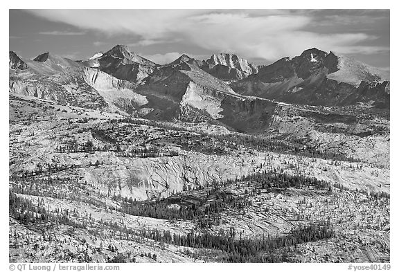 Granite slabs and mountains. Yosemite National Park, California, USA.