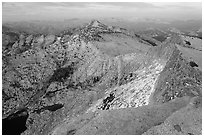 View from Mount Hoffman at sunset. Yosemite National Park, California, USA. (black and white)