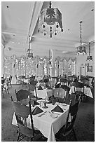 Dinning room, Wawona hotel. Yosemite National Park ( black and white)