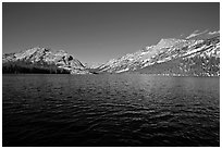 Tenaya Lake, afternoon. Yosemite National Park ( black and white)
