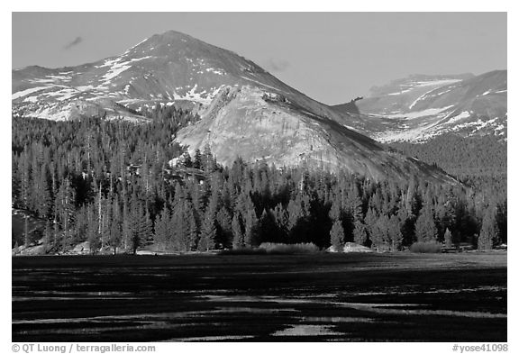 Lambert Dome and mountain, spring, Tuolumne Meadows. Yosemite National Park, California, USA.