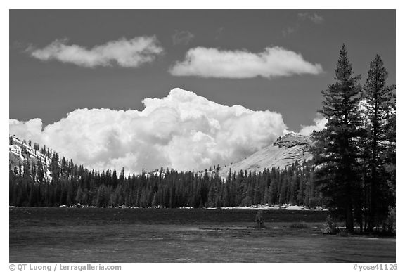 Tenaya Lake and clouds. Yosemite National Park, California, USA.