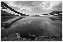 Approaching storm above Gaylor Lake. Yosemite National Park ( black and white)