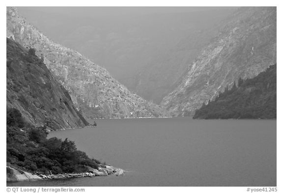 Hetch Hetchy reservoir, storm light. Yosemite National Park, California, USA.