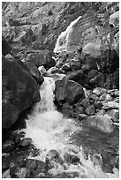 Wapama Falls, Hetch Hetchy. Yosemite National Park ( black and white)