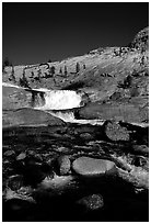 Leconte falls, afternoon. Yosemite National Park ( black and white)