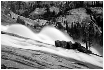 Waterwheels at dusk, Waterwheel falls. Yosemite National Park ( black and white)