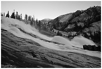 Waterwheel Falls, sunset. Yosemite National Park ( black and white)