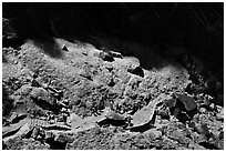 Mist Trail from above. Yosemite National Park, California, USA. (black and white)