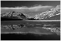 Spring thaw, Tenaya Lake. Yosemite National Park ( black and white)