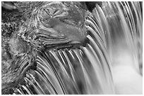 Fern Spring cascade. Yosemite National Park, California, USA. (black and white)