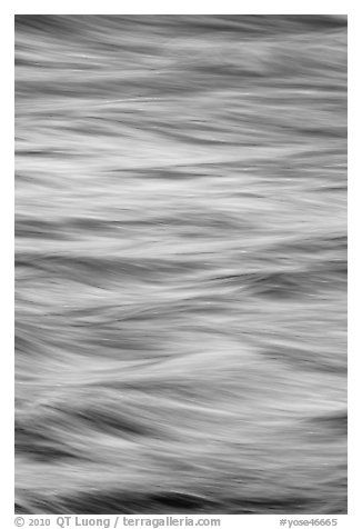 Water abstract. Yosemite National Park (black and white)
