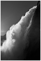 Upper Yosemite Fall from Fern Ledge. Yosemite National Park ( black and white)