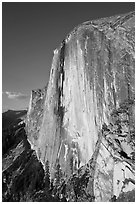 Face of Half-Dome seen from the Diving Board. Yosemite National Park ( black and white)