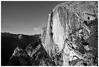 North-West face of Half-Dome. Yosemite National Park ( black and white)