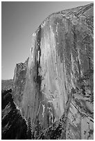 Last light on North-West face of Half-Dome. Yosemite National Park ( black and white)