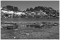 Evelyn Lake. Yosemite National Park ( black and white)