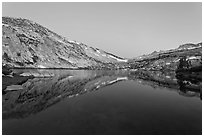 Vogelsang Lake at dusk. Yosemite National Park ( black and white)