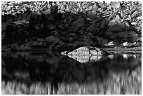 Rock and shadow, Vogelsang Lake. Yosemite National Park ( black and white)