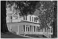 Wawona hotel cottage. Yosemite National Park ( black and white)