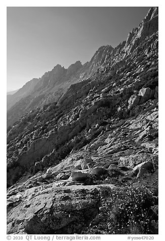 Shepherd Crest, late afternoon. Yosemite National Park (black and white)