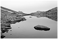 Roosevelt Lake at dawn. Yosemite National Park ( black and white)