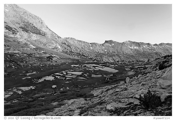 High valley at sunset. Yosemite National Park, California, USA.