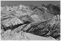 Distant view of Virginia Canyon. Yosemite National Park ( black and white)