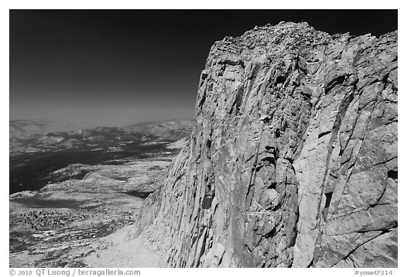 Mount Conness summit. Yosemite National Park (black and white)