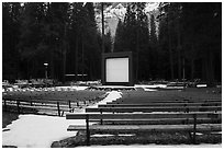 Amphitheater, Lower Pines Campground. Yosemite National Park ( black and white)
