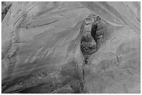 Sand Dune Arch detail. Arches National Park ( black and white)