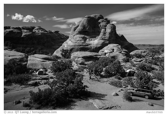 Devils Garden Campground. Arches National Park (black and white)