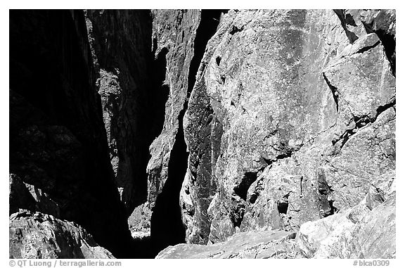 View down side canyon. Black Canyon of the Gunnison National Park, Colorado, USA.